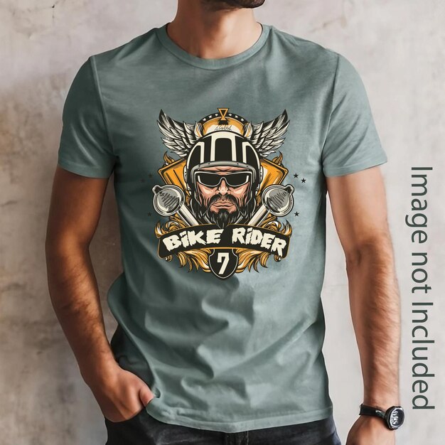 Vetor design de camiseta de motociclista