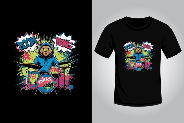 Vetor design de camiseta de música moderna