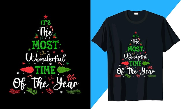 Design de camiseta de natal é a época mais maravilhosa do ano