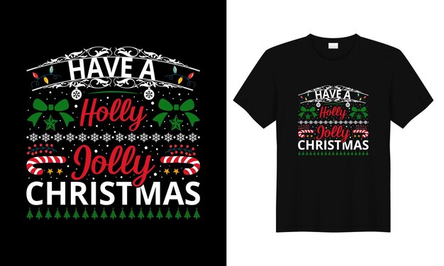 Design de camiseta de natal vector de moda