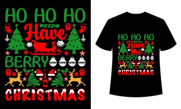 Vetor design de camiseta de natal