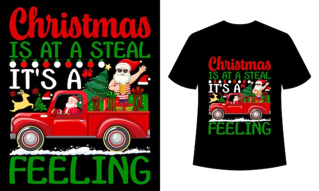 Vetor design de camiseta de natal