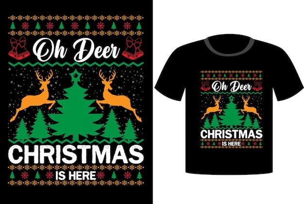 Vetor design de camiseta de natal