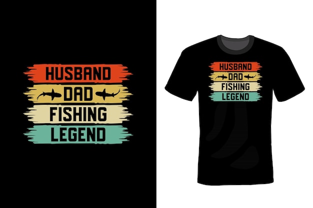 Design de camiseta de pesca, tipografia, vintage