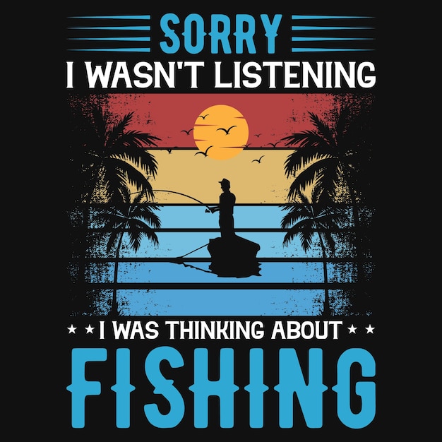 Design de camiseta de pesca