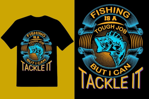 Design de camiseta de pesca