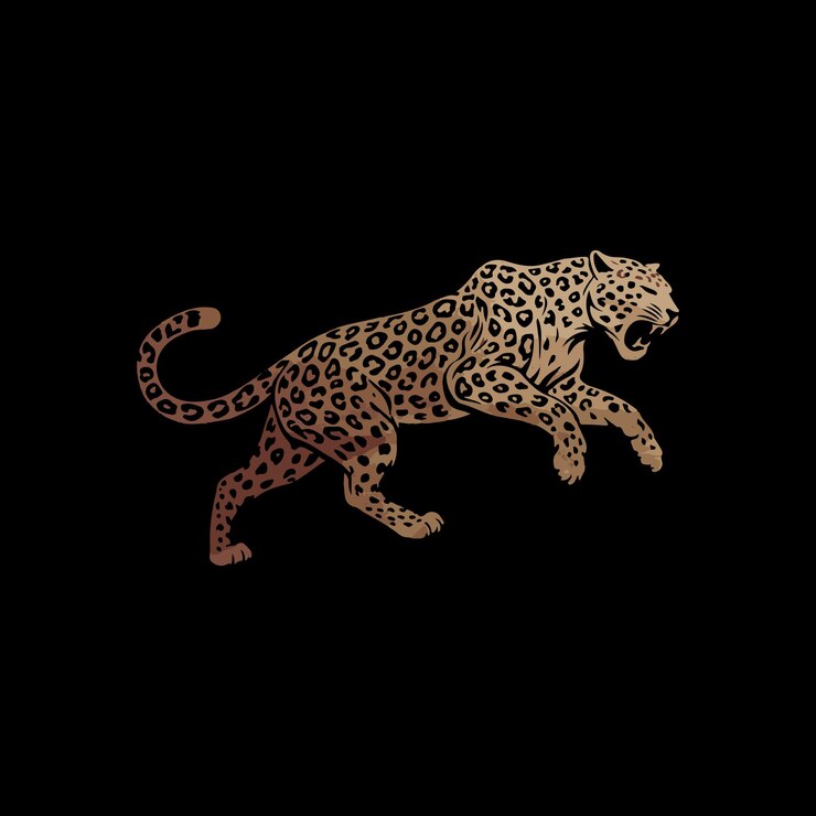 Vetor design de camiseta de rosto de leopardo