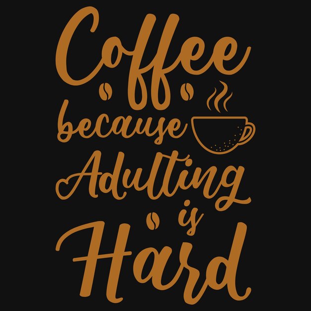 design de camiseta de tipografia de café