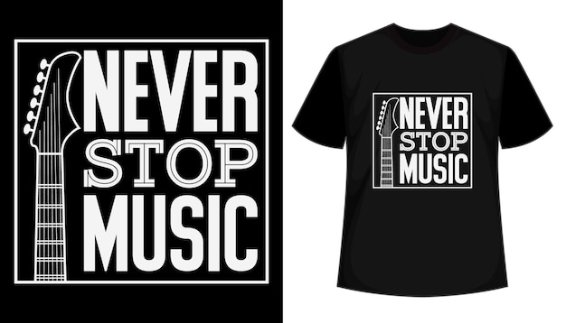 Vetor design de camiseta de tipografia de citações inspiradoras de música