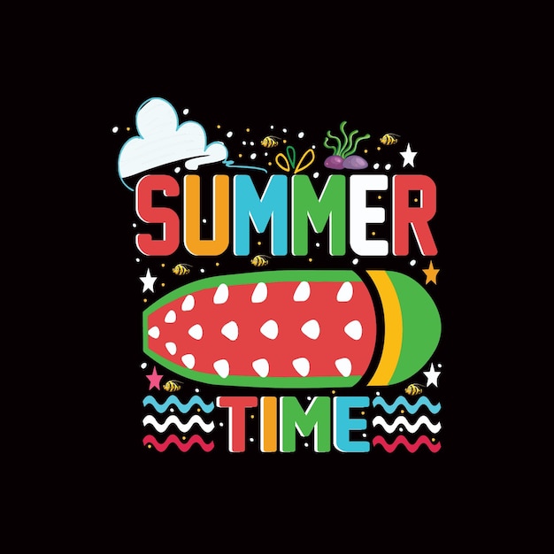 Vetor design de camiseta de tipografia de férias de verão