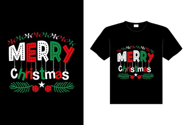 Vetor design de camiseta de tipografia de natal