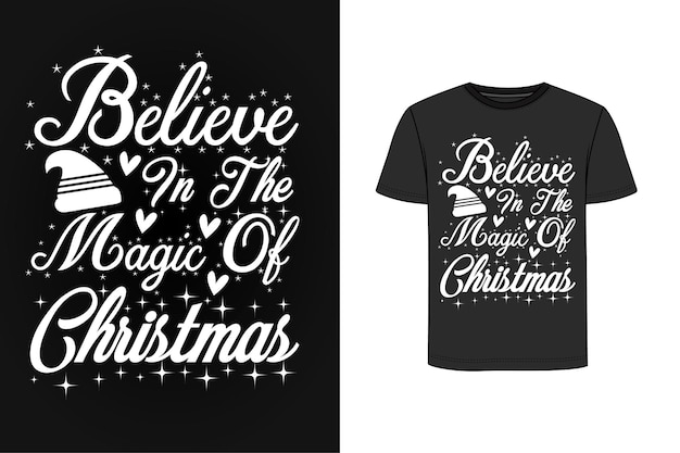 Design de camiseta de tipografia de natal