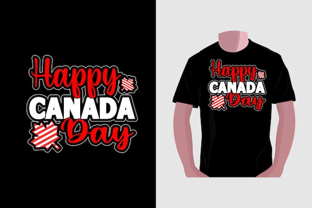 Vetor design de camiseta de tipografia do dia do canadá