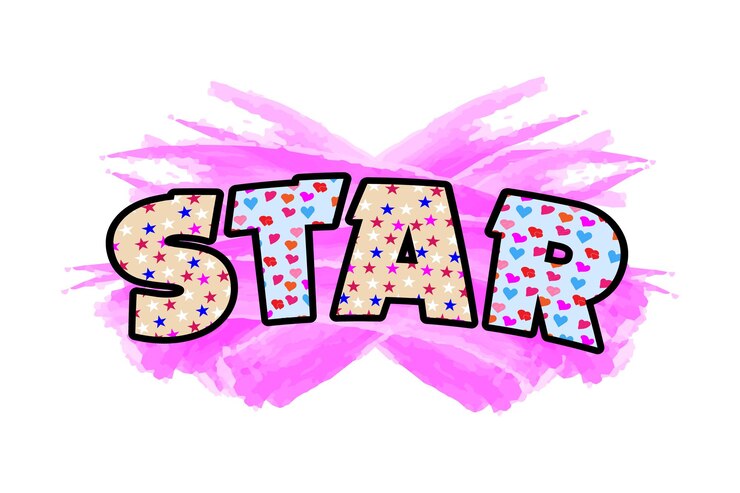 Vetor design de camiseta de tipografia estrela