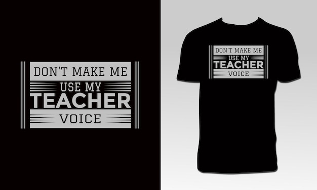 Vetor design de camiseta de tipografia para professores