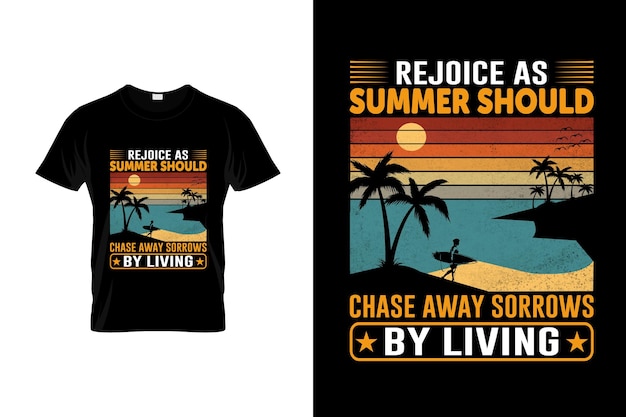 Design de camiseta de verão ou design de pôster de verão citações de verão tipografia de verão