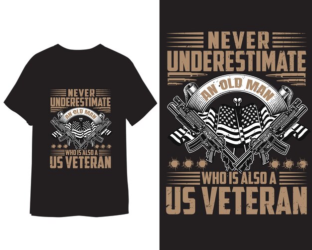 Design de camiseta de veterano
