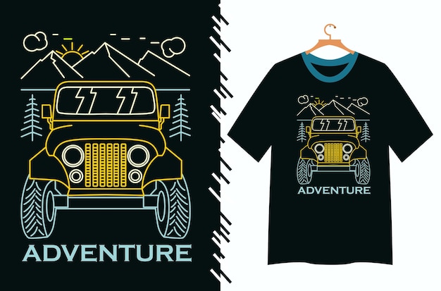 Design de camiseta de vetor de aventura