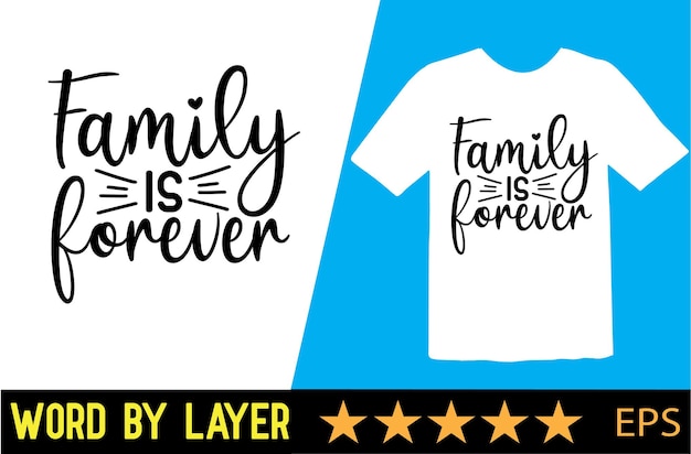 Vetor design de camiseta de vetor de família