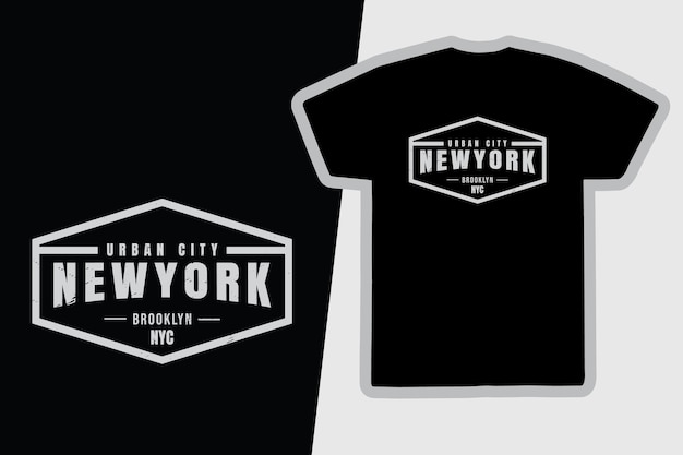 Design de camiseta de vetor de tipografia da cidade de nova york