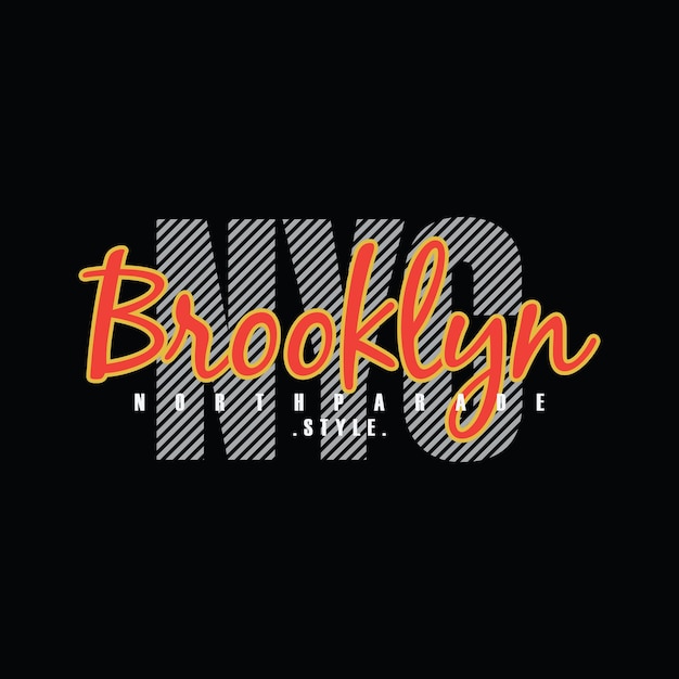 Design de camiseta de vetor de tipografia do brooklyn