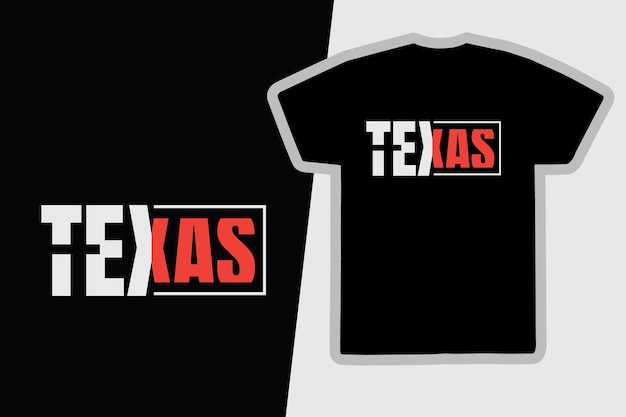 Design de camiseta de vetor de tipografia do texas