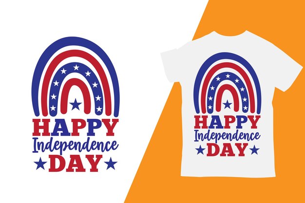 Vetor design de camiseta do dia da independência de 4 de julho