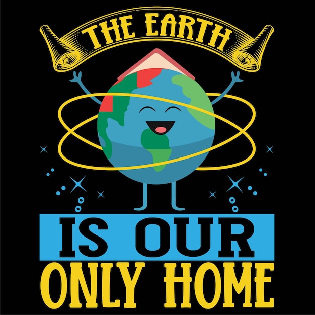 Design de camiseta do dia da terra