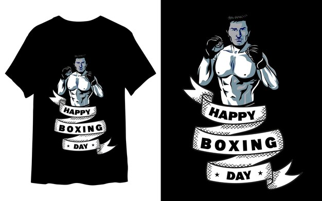 Design de camiseta do dia de boxe