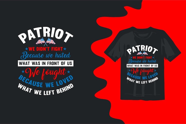 Design de camiseta do dia dos patriotas da bandeira americana