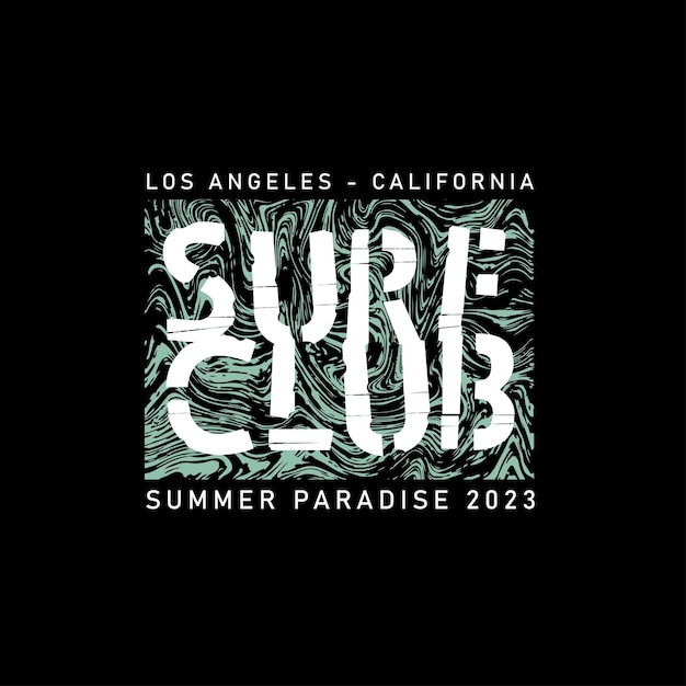 Design de camiseta do paraíso de verão de los angeles califórnia