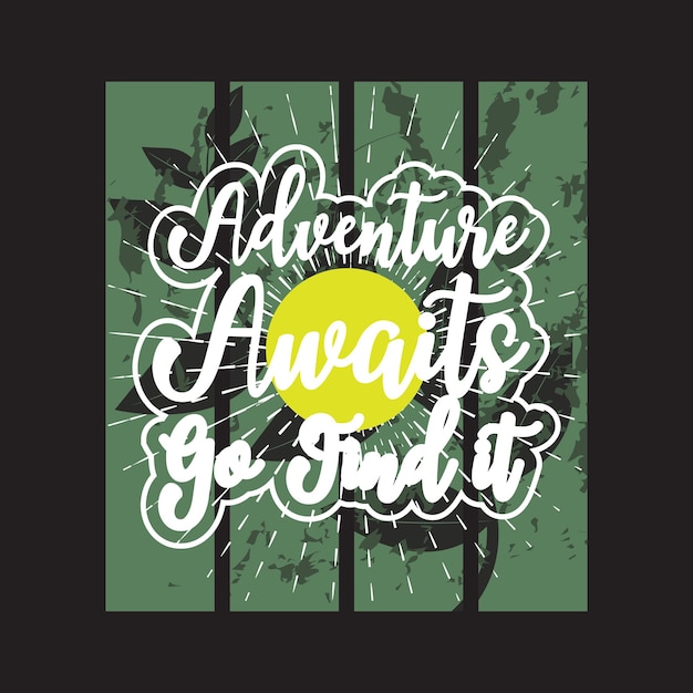 Design de camiseta escura de aventura