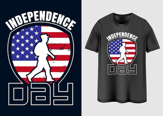 Vetor design de camiseta feliz dia da independência