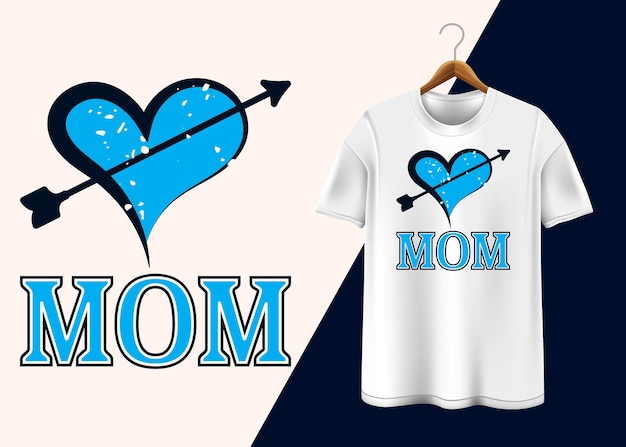 Vetor design de camiseta feliz dia das mães