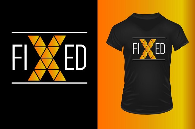 Vetor design de camiseta fixa vetor premium