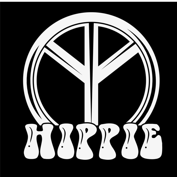 Vetor design de camiseta hippie svg design de arquivos de corte hippie tipografia design vetorial