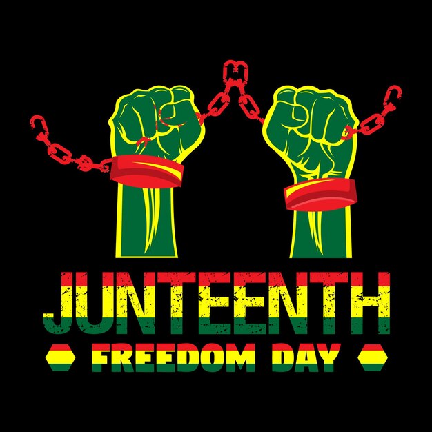 Vetor design de camiseta juneteenth