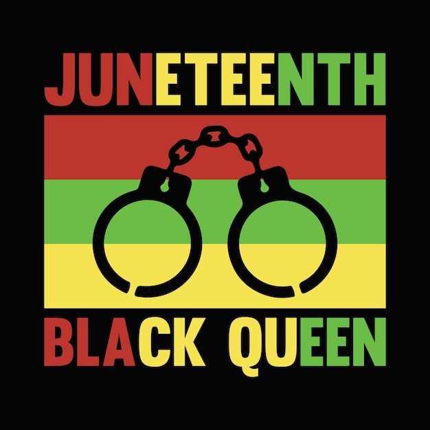 Vetor design de camiseta juneteenth