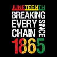 Vetor design de camiseta juneteenth