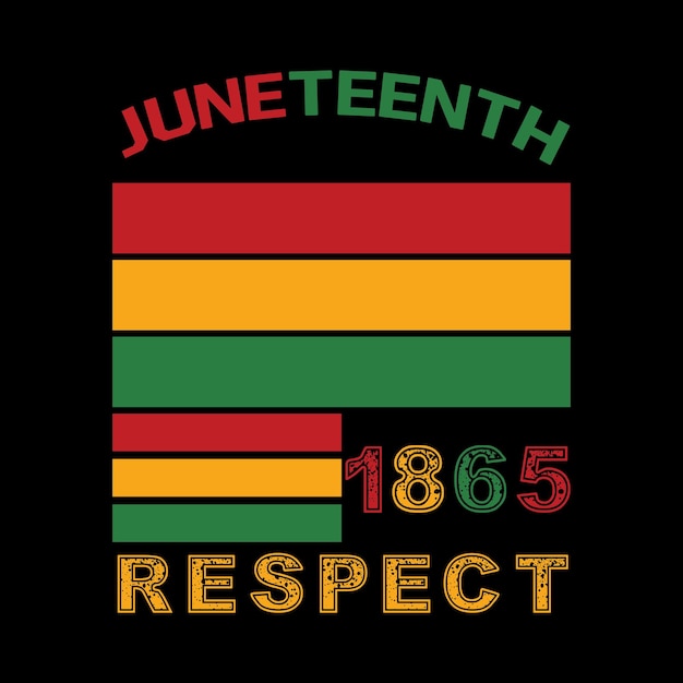 Vetor design de camiseta juneteenth