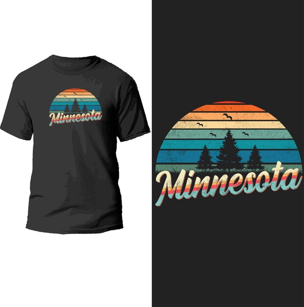 Design de camiseta minnesota.