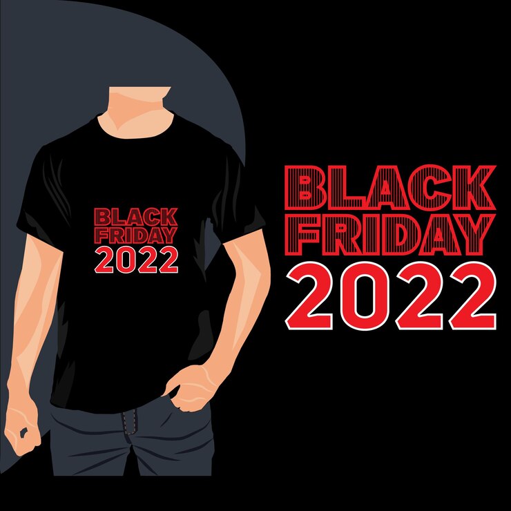 Vetor design de camiseta na moda de tipografia de sexta-feira negra