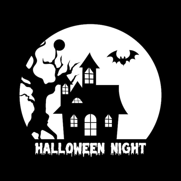 Design de camiseta para a noite de halloween