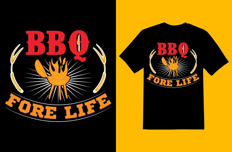 Design de camiseta para churrasco Arquivo Premium