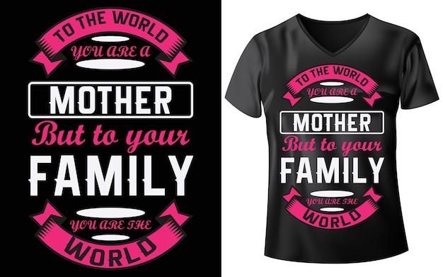 Vetor design de camiseta para mãe