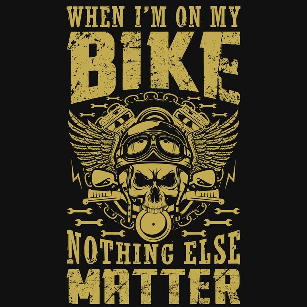 Vetor design de camiseta para motociclista