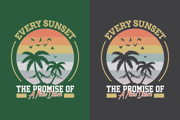 Design de camiseta personalizada do pôr do sol para você