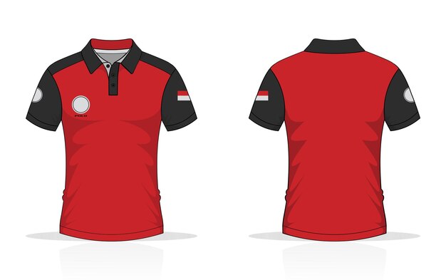 Vetor design de camiseta polo, modelo vermelho