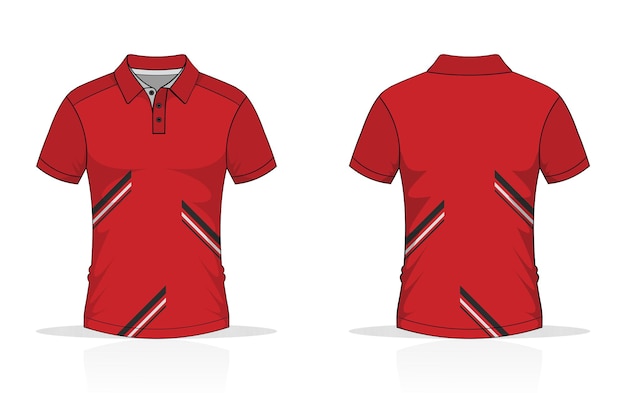 Vetor design de camiseta polo, modelo vermelho