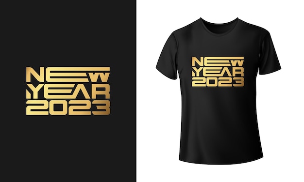 Design de camiseta profissional feliz ano novo 2023